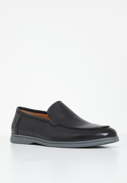 POLO - Casual leather slip on - black