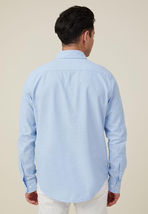 Cotton On - Mayfair long sleeve shirt - preppy blue