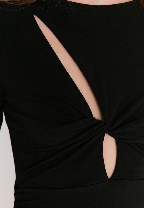 Trendyol - Cut out detail bodycon dress - black