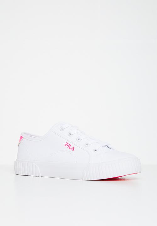 FILA - Bianca canvas - white/neon pink/white