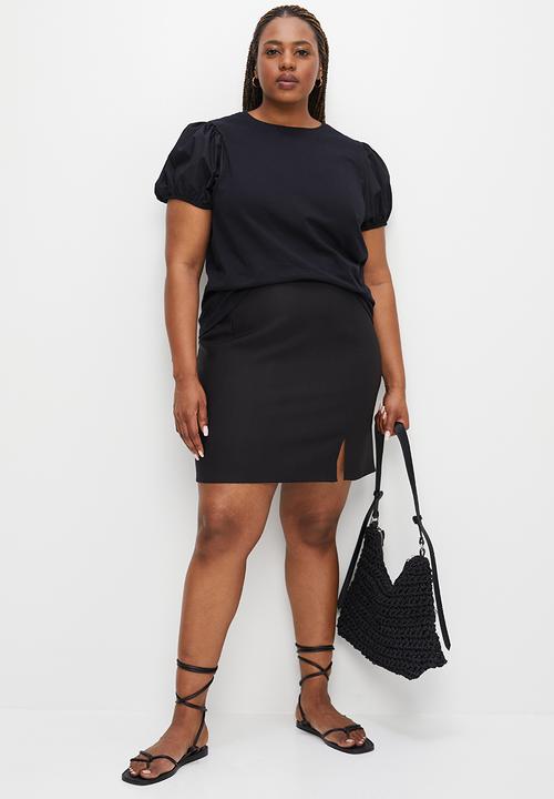 Superbalist - Poplin sleeve top - black