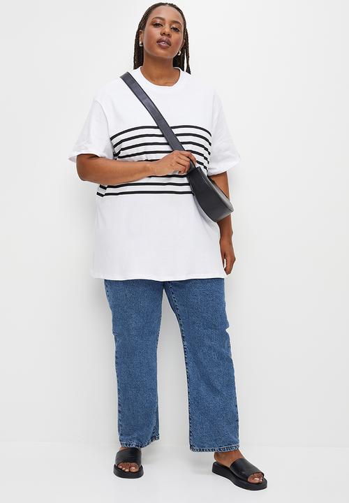 Superbalist - Bold stripe tee - black & white 