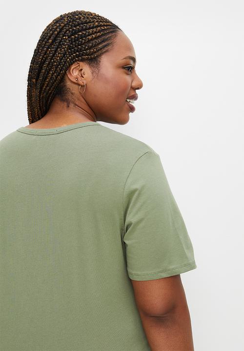 Superbalist - Basic fitted crew neck tee - khaki