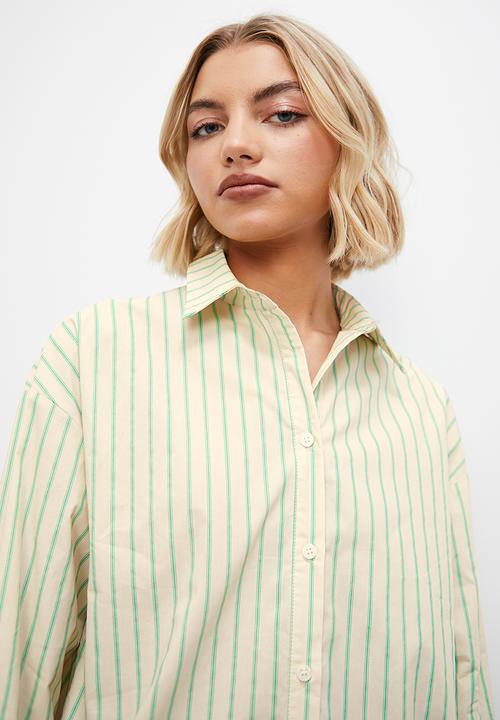 Superbalist - Striped shirt - green