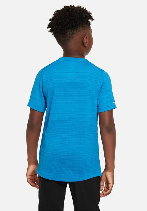 Nike - B nk df short sleeve miler top - laser blue