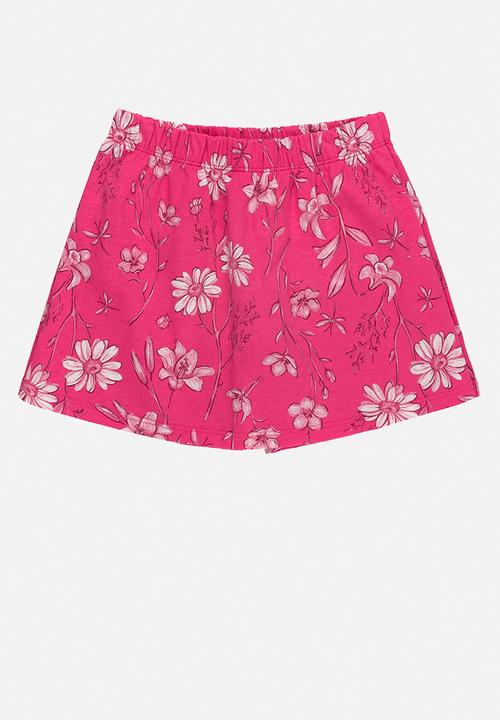 Bee Loop - Jersey blouse and shorts-skirt set - grey & pink