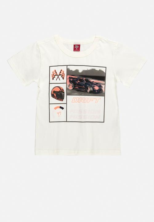 Bee Loop - Jersey T-shirt and shorts set - off white & grey 