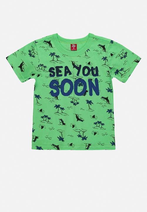 Bee Loop - Jersey T-shirt and shorts set - green & navy