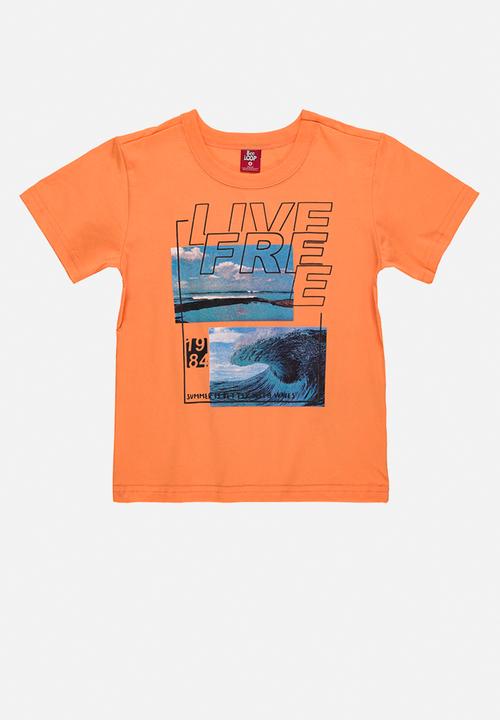 Bee Loop - Jersey T-shirt and shorts set - orange & black 