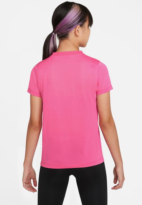 Nike - G nk df tee rleg vneck swoosh - pinksicle