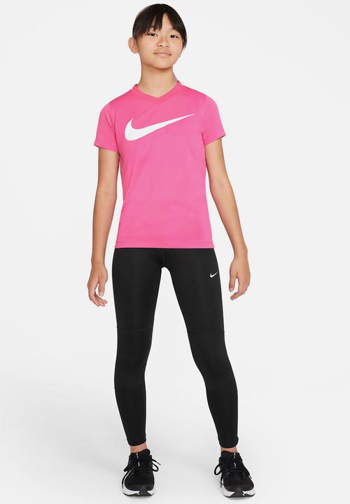 Nike - G nk df tee rleg vneck swoosh - pinksicle