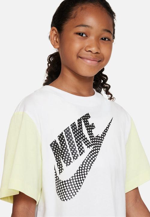 Nike - G nsw tee essntl boxy tee dnc - white/luminous green