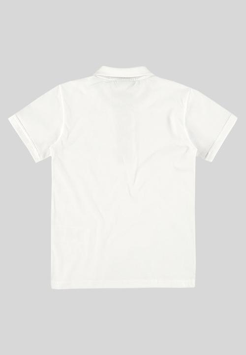 Quimby - Single jersey polo shirt - white