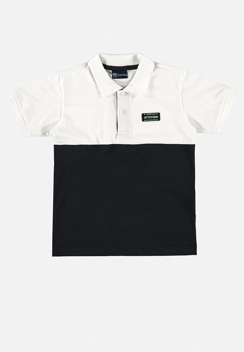 Quimby - Single jersey polo shirt - white