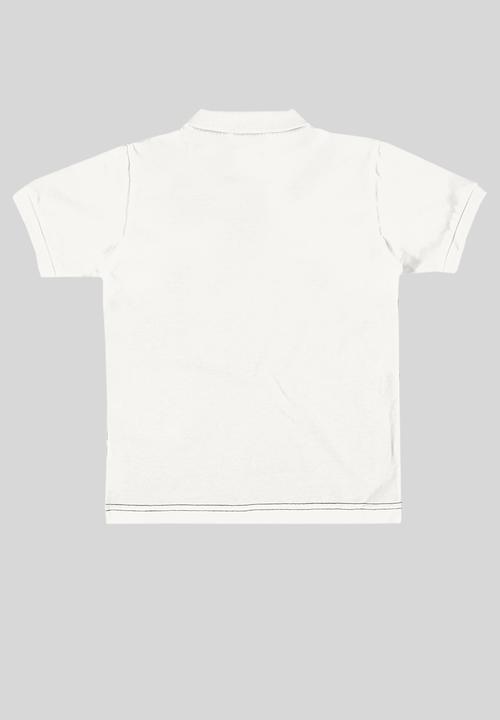 Quimby - Single jersey polo shirt - white