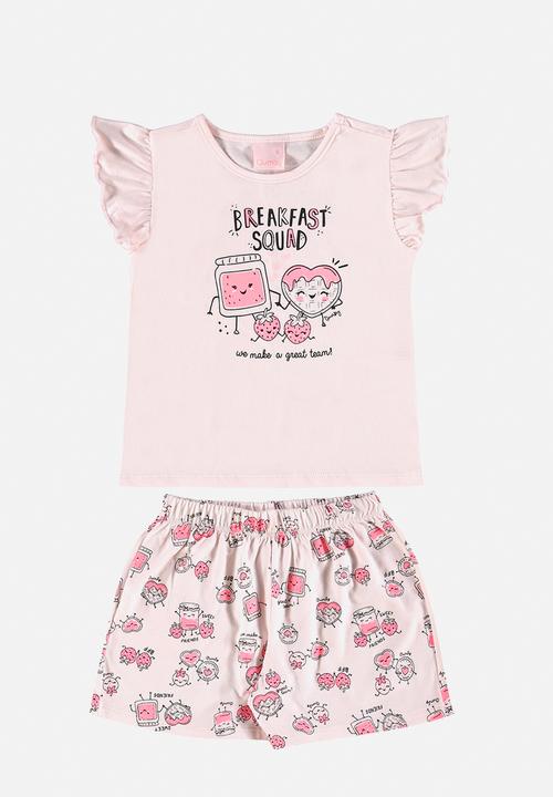 Quimby - Single jersey blouse and shorts pj - light pink
