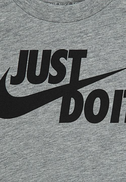 Nike - Nkb jdi swoosh split tee - dark grey heather
