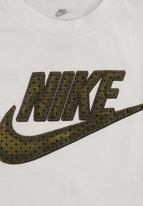 Nike - Faux jersey mesh futura short sleeve te - white
