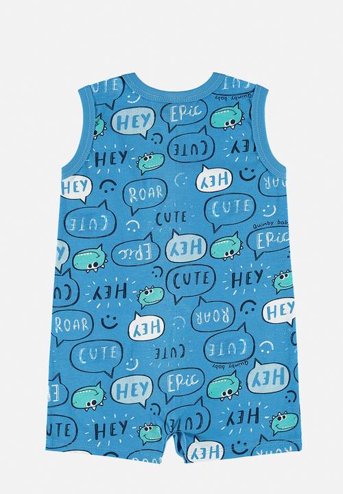 Quimby - Single jersey romper - blue