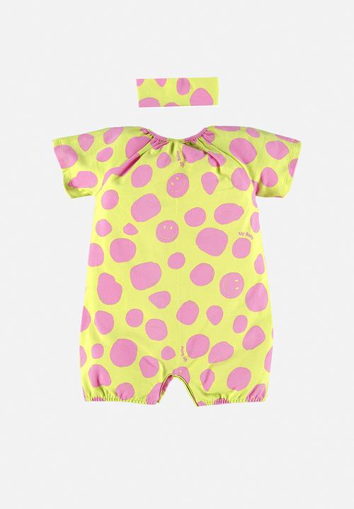 UP Baby - Romper and headband - citrus green