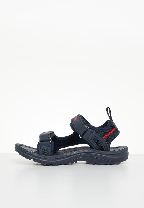 Pierre Cardin - Double strap sandal - red & black