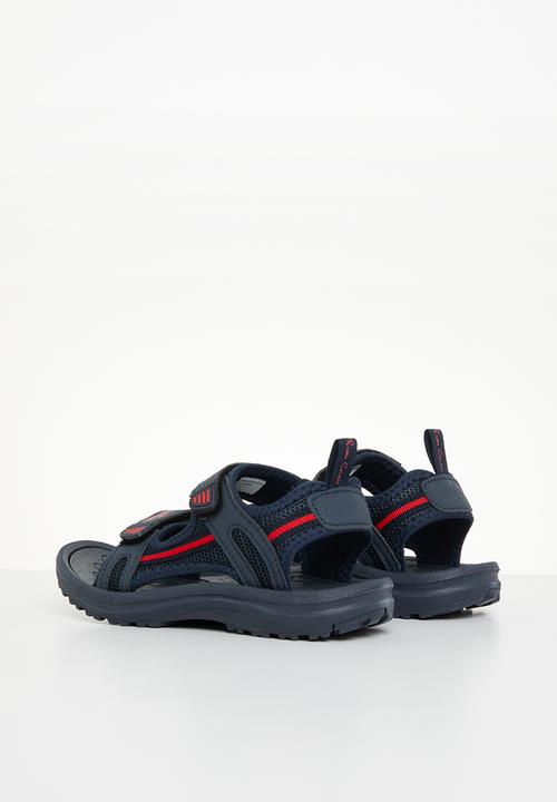 Pierre Cardin - Double strap sandal - red & black