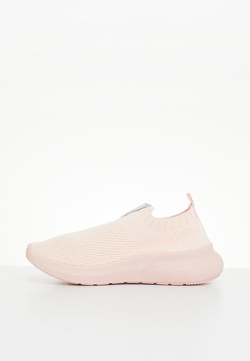 Pierre Cardin - Girls woven slip on sneaker - pink & white