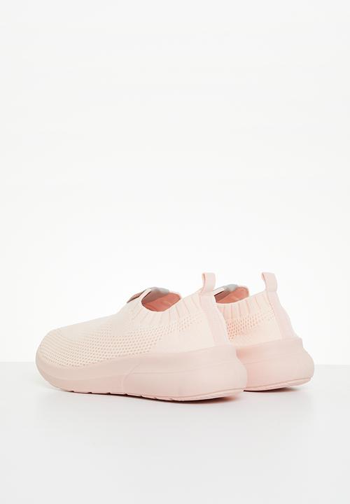 Pierre Cardin - Girls woven slip on sneaker - pink & white