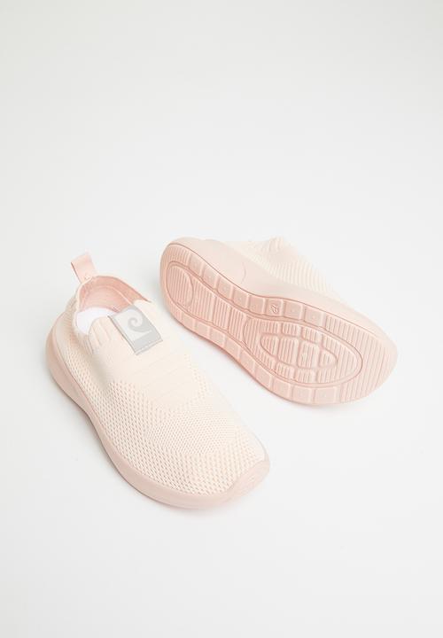 Pierre Cardin - Girls woven slip on sneaker - pink & white