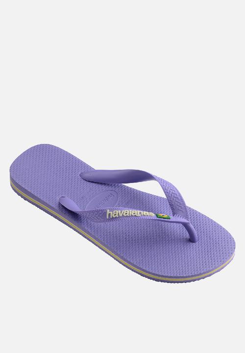 Havaianas - Brazil logo - purple paisley