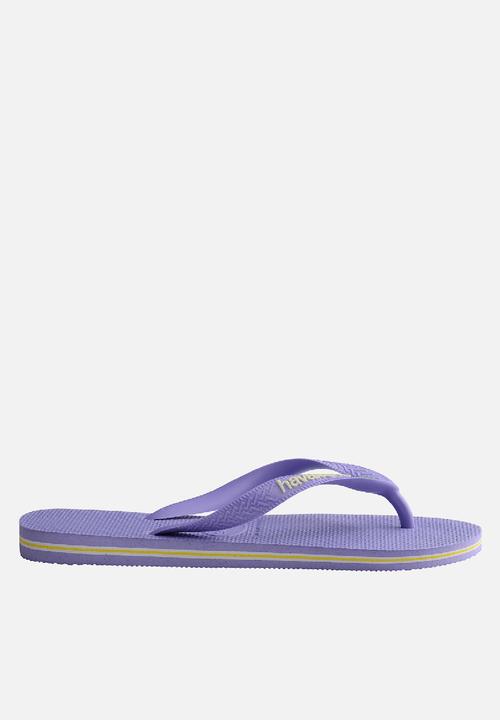 Havaianas - Brazil logo - purple paisley