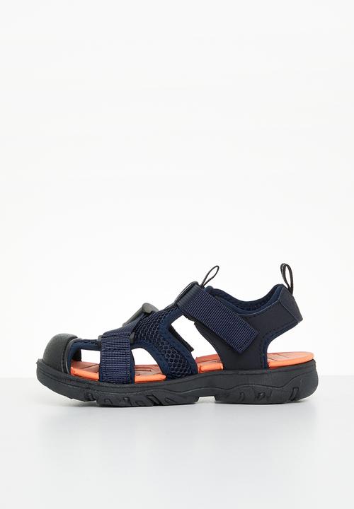 Pierre Cardin - Closed toe beach sandal - navy & orange