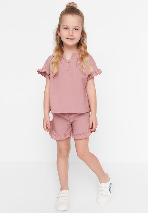 Trendyol - Girls cotton set - rose