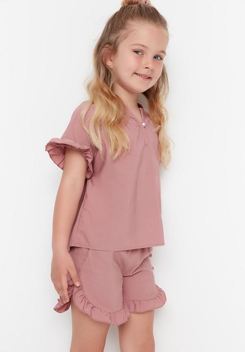 Trendyol - Girls cotton set - rose