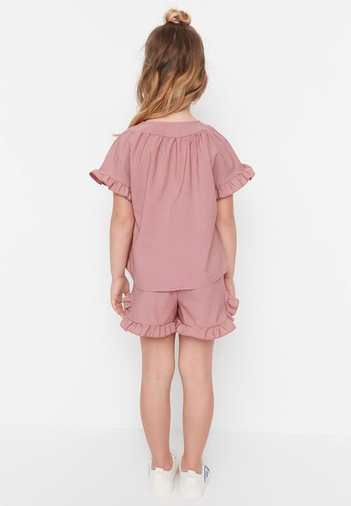 Trendyol - Girls cotton set - rose