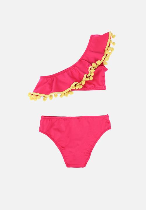 Trendyol - Girls bikini top and bottom - pink