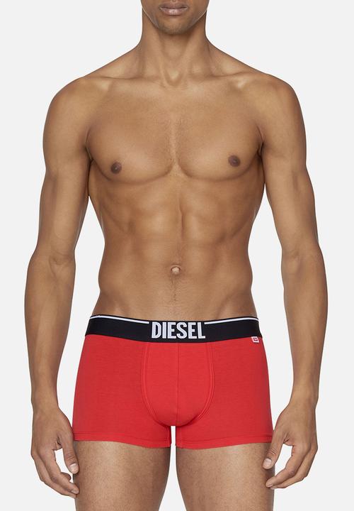 Diesel  - Umbx-damien two pack boxer briefs - black & red
