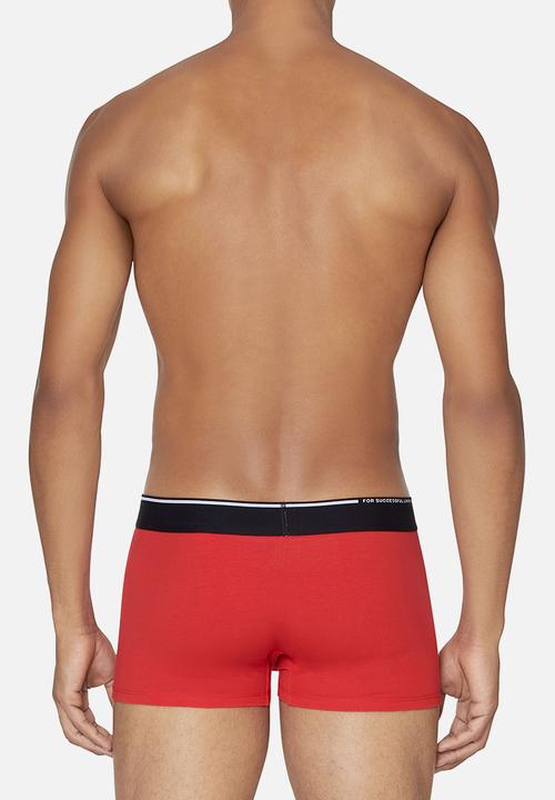 Diesel  - Umbx-damien two pack boxer briefs - black & red