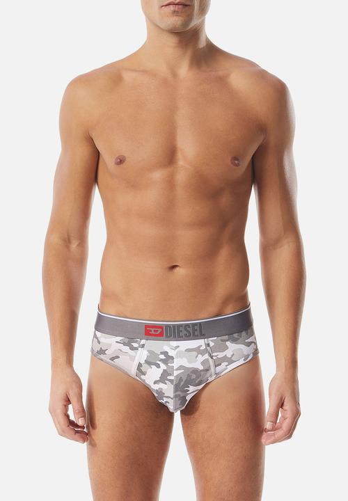 Diesel  - Umbr-andre two pack briefs - grey & camo