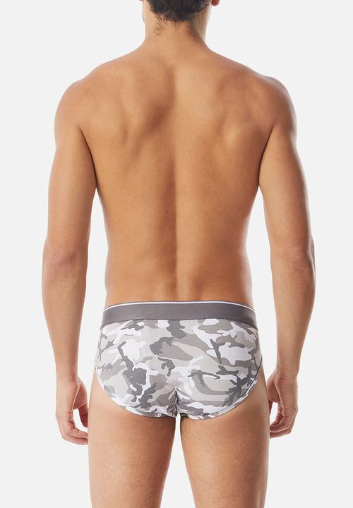 Diesel  - Umbr-andre two pack briefs - grey & camo
