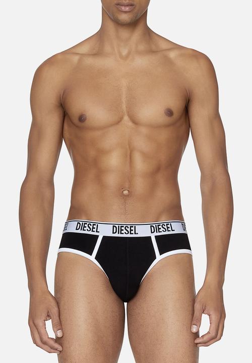 Diesel  - Umbr-andre two pack briefs - grey & black