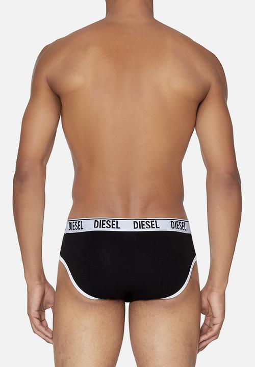 Diesel  - Umbr-andre two pack briefs - grey & black