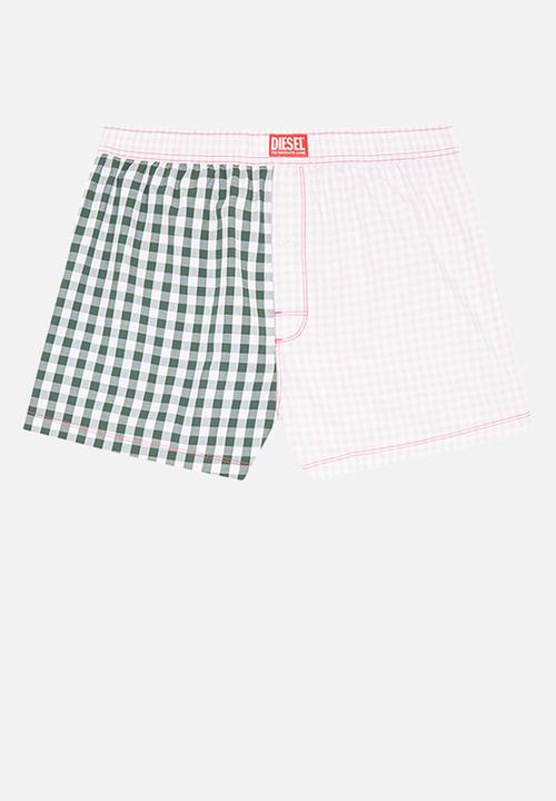 Diesel  - Uubx-stark patterned woven boxers - pink & green