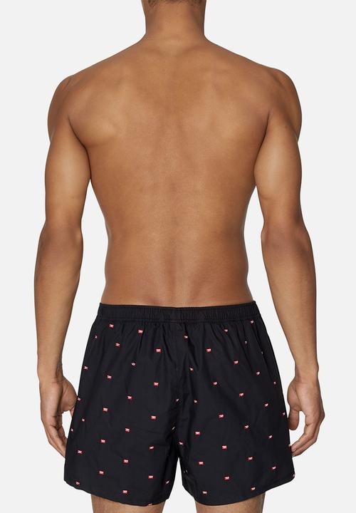 Diesel  - Uubx-stark patterned woven boxers - black