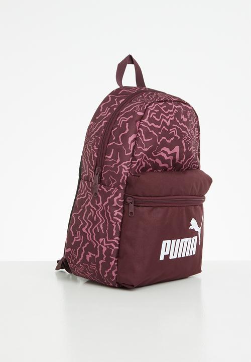 PUMA - Puma phase small backpack - aubergine-alpha girls aop