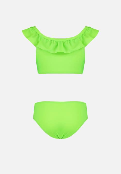 Trendyol - Girls bikini top and bottom - green