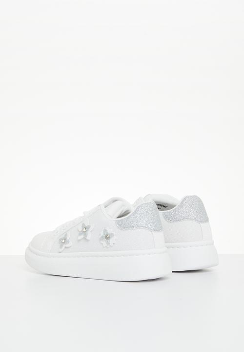 Pierre Cardin - Kids meshed embellished sneaker - white