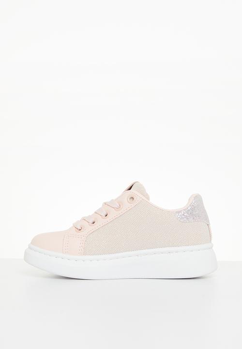 Pierre Cardin - Kids meshed embellished star sneaker - pink