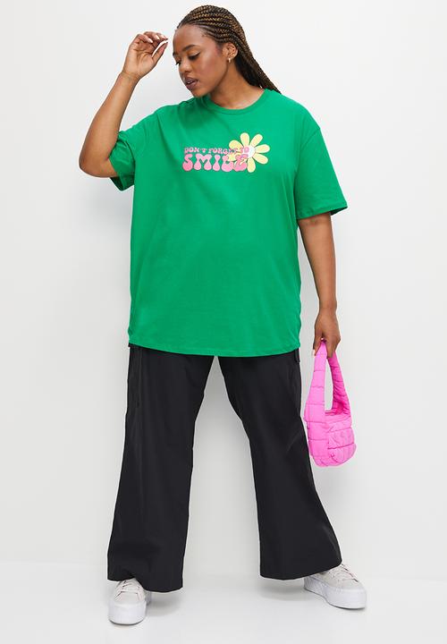 Blake - Graphic oversized tee - green