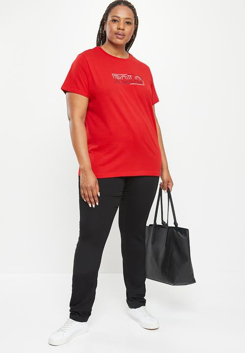 POLO - Plus haiden short sleeve embroidery logo tee - red